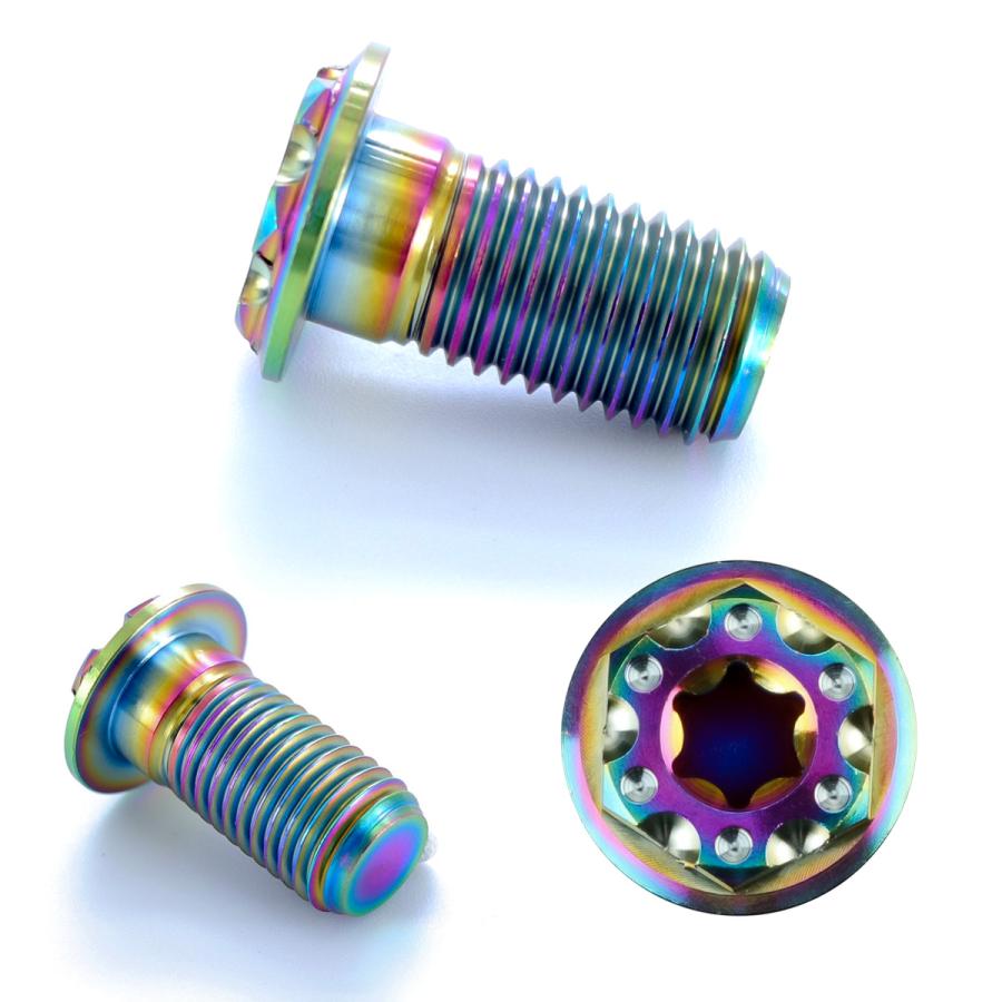 チタンボルト M10×20mm P1.25 ブレーキディスク ローターボルト ヤマハ車用 虹色 JA224 | ブランド登録なし | 02