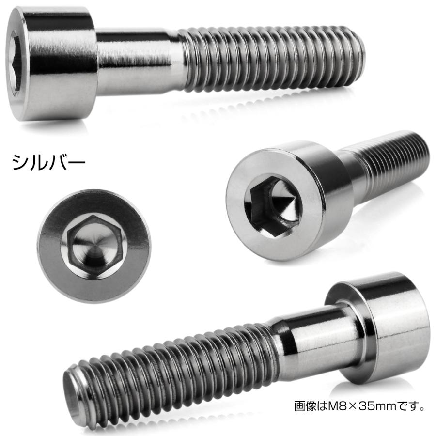 チタンボルト M5×10mm P0.8 キャップボルト キャップスクリュー 六角穴付き ボルト シルバー JA2317 | ブランド登録なし | 02