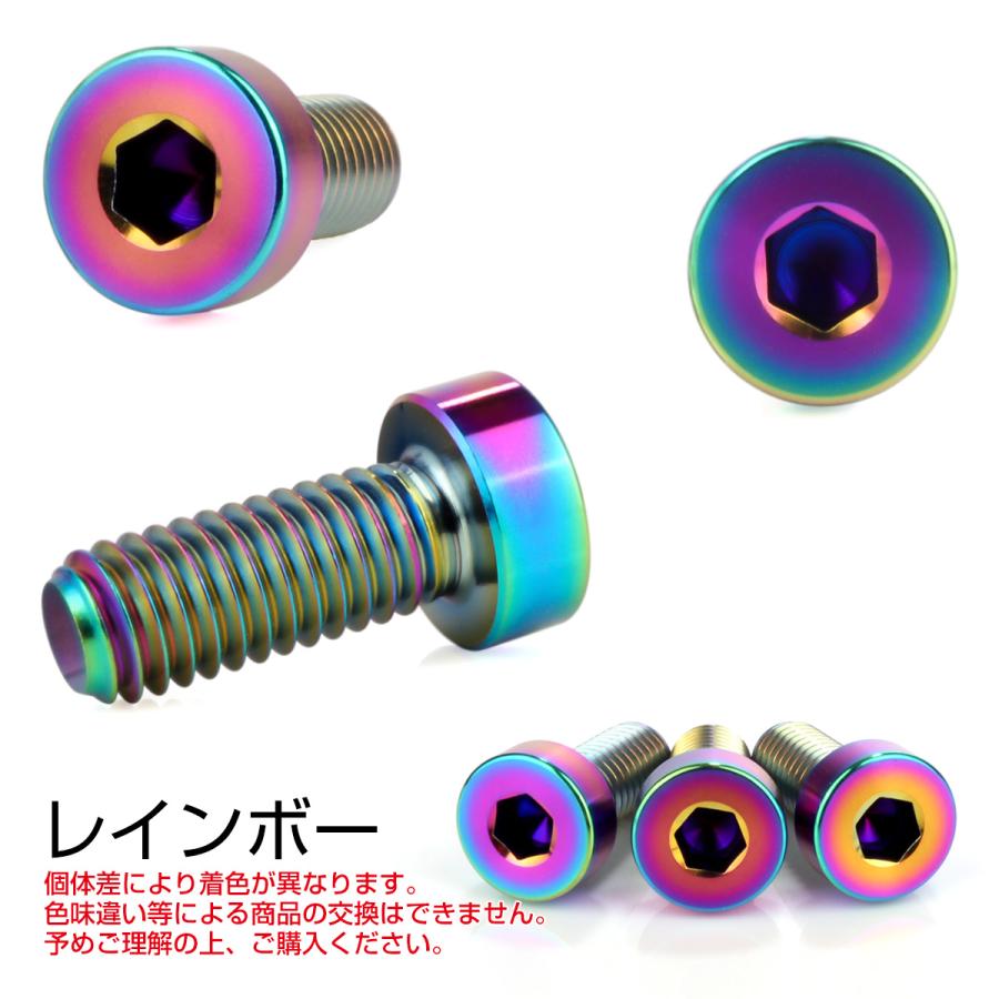チタンボルト M6×15mm P1.0 キャップボルト 六角穴付 低頭ボルト ローヘッド 低頭キャップ レインボー 虹色 JA2404 | ブランド登録なし | 02