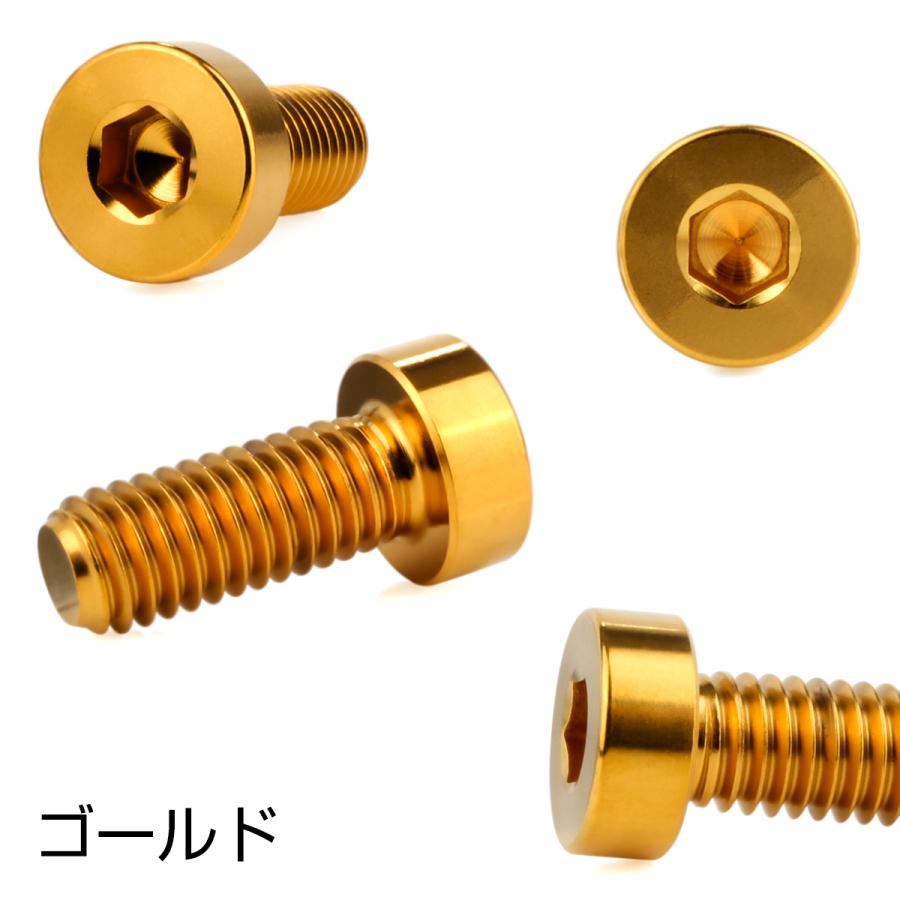 チタンボルト M6×15mm P1.0 キャップボルト 六角穴付 低頭ボルト ローヘッド 低頭キャップ ゴールド JA2405 | ブランド登録なし | 02