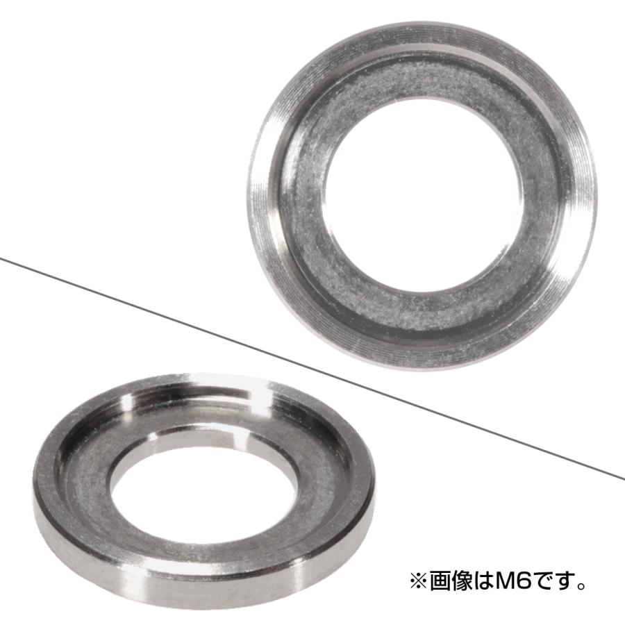 チタンワッシャー M8 外径16mm デザインワッシャー ボルト座面枠付き シルバー JA2441 | ブランド登録なし | 02