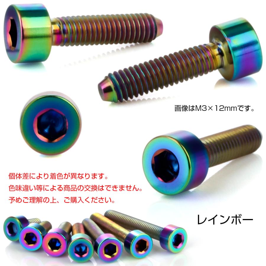 チタンボルト M10×60mm P1.25 キャップボルト キャップスクリュー 六角穴付き ボルト レインボー JA2533 | ブランド登録なし | 02