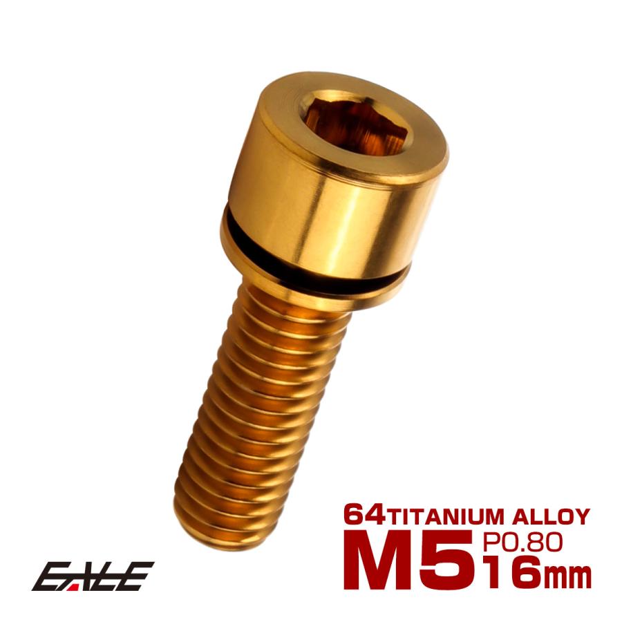 チタンボルト M5×16mm P0.8 ワッシャー組込 六角穴 キャップボルト