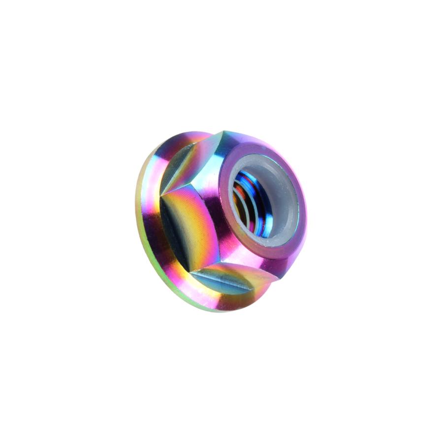 チタンナット M5 P0.80 六角ナット フランジ付 ナイロンナット ゆるみ止め防止に  レインボー JA271 | ブランド登録なし | 03