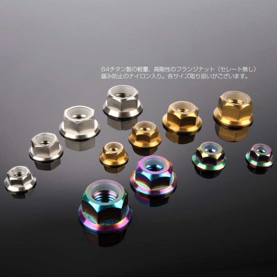 チタンナット M6 P1.00 六角ナット フランジ付 ナイロンナット ゆるみ止め防止に  レインボー JA272 | ブランド登録なし | 01