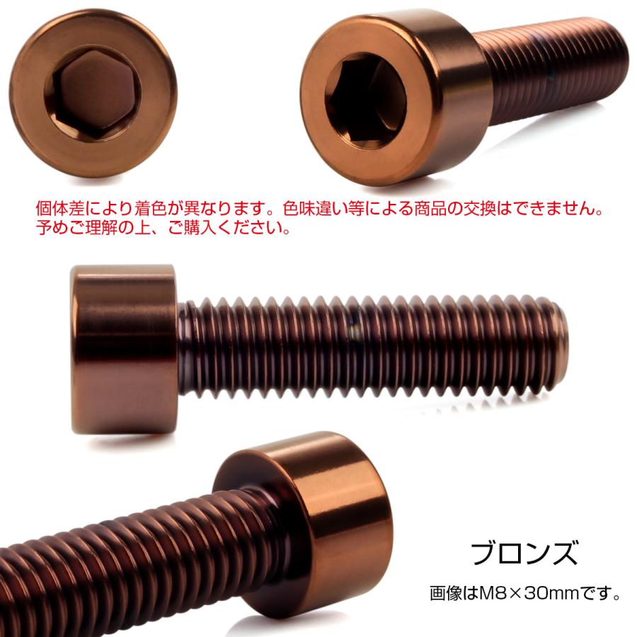 チタンボルト M6×18mm P1.0 キャップボルト キャップスクリュー 六角穴付き ボルト ブロンズ JA3064 | ブランド登録なし | 02
