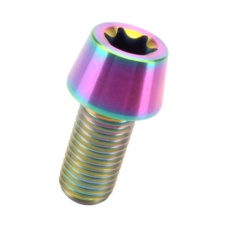 チタンボルト M10×20mm P1.25 キャップボルト トルクス穴 レインボー 虹色 テーパー JA382 | ブランド登録なし | 04