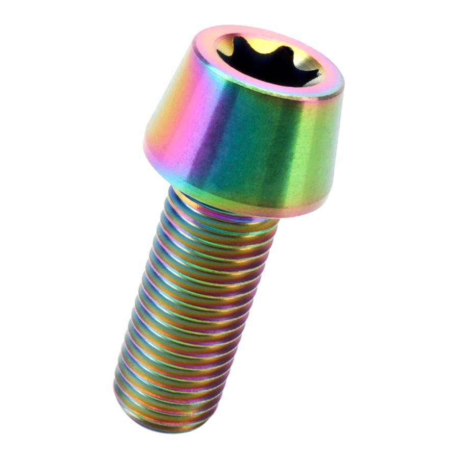 チタンボルト M10×25mm P1.25 キャップボルト トルクス穴 レインボー 虹色 テーパー JA385 | ブランド登録なし | 04