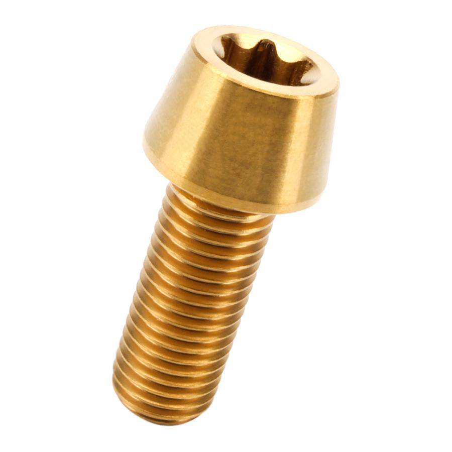 チタンボルト M10×25mm P1.25 キャップボルト トルクス穴 ゴール テーパー JA386 | ブランド登録なし | 04