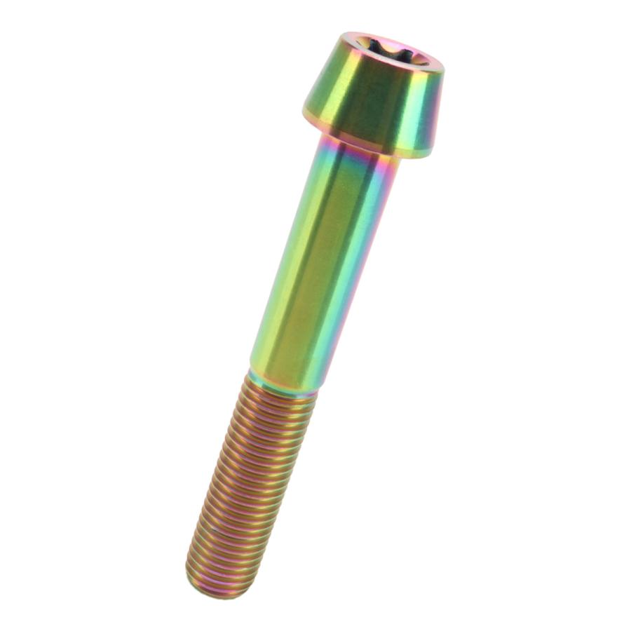 チタンボルト M10×60mm P1.25 キャップボルト トルクス穴 レインボー 虹色 テーパー JA406 | ブランド登録なし | 04