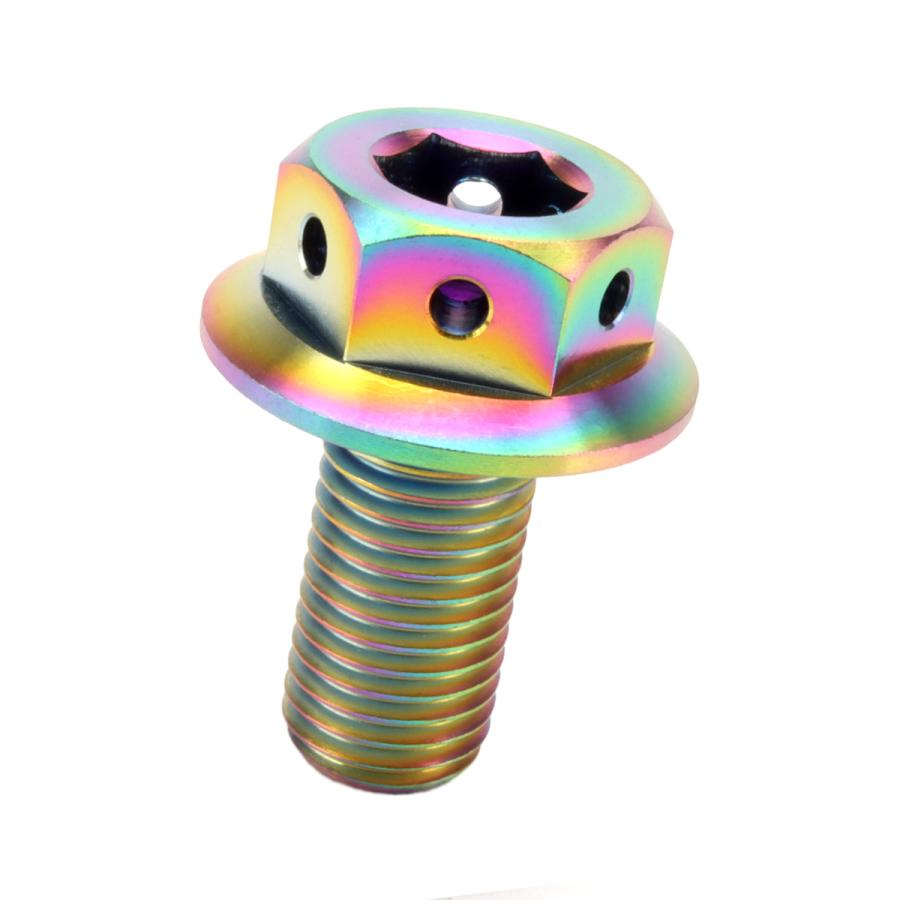 チタンボルト M10×20mm P1.25 六角ボルト 22mm フランジ付き レインボー JA421 | ブランド登録なし | 04