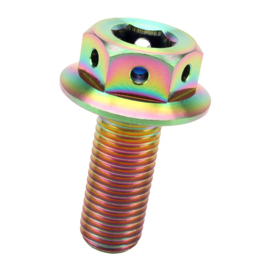 チタンボルト M10×25mm P1.25 六角ボルト 22mm フランジ付き レインボー JA424 | ブランド登録なし | 04