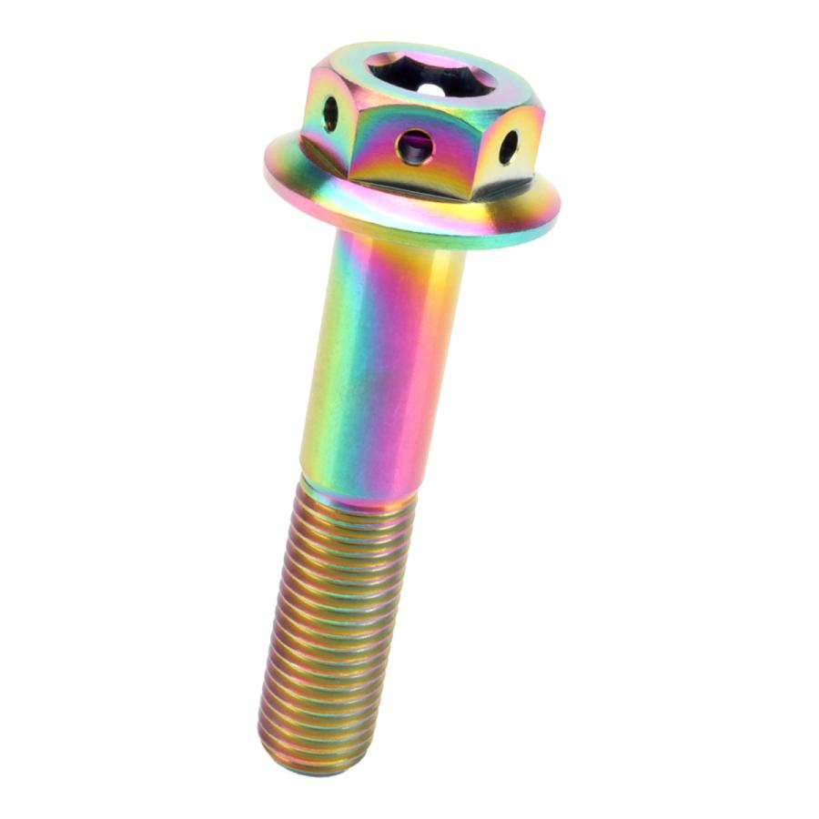 チタンボルト M10×50mm P1.25 六角ボルト 22mm フランジ付き レインボー JA439 | ブランド登録なし | 04
