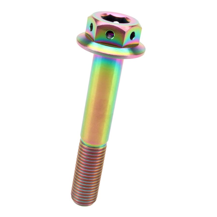チタンボルト M10×60mm P1.25 六角ボルト 22mm フランジ付き レインボー JA445 | ブランド登録なし | 04