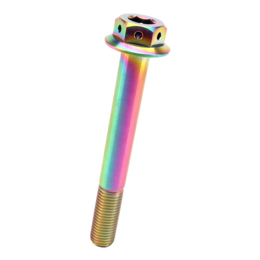 チタンボルト M10×80mm P1.25 六角ボルト 22mm フランジ付き レインボー JA457 | ブランド登録なし | 04