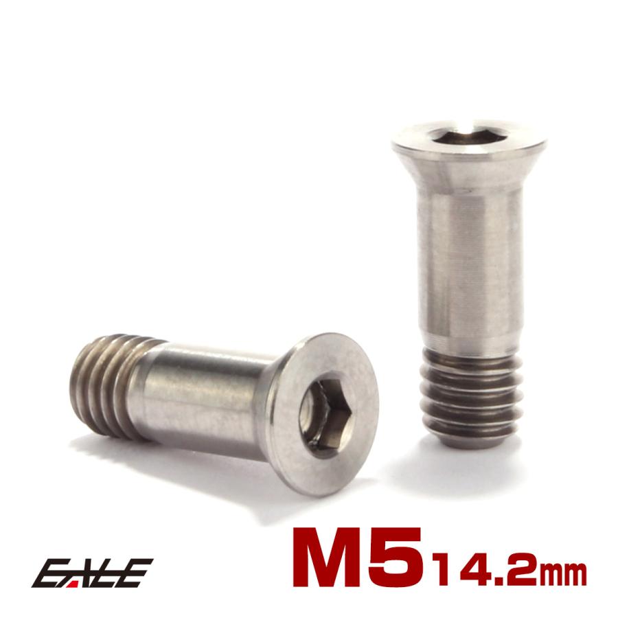 ディレイラープーリー M5×14.2mm チタン ボルト シルバー 自転車