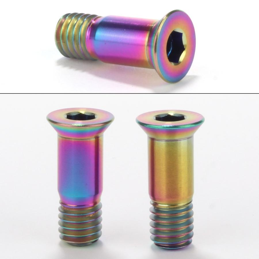 ディレイラープーリー M5×14.2mm チタン ボルト レインボー 自転車 2本セット JA468 | ブランド登録なし | 02