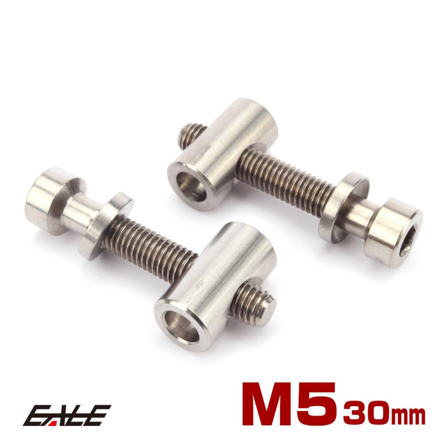 シートポスト用 固定ボルト M5 30mm チタン トムソン対応  シルバー 自転車 2個セット JA470 | ブランド登録なし