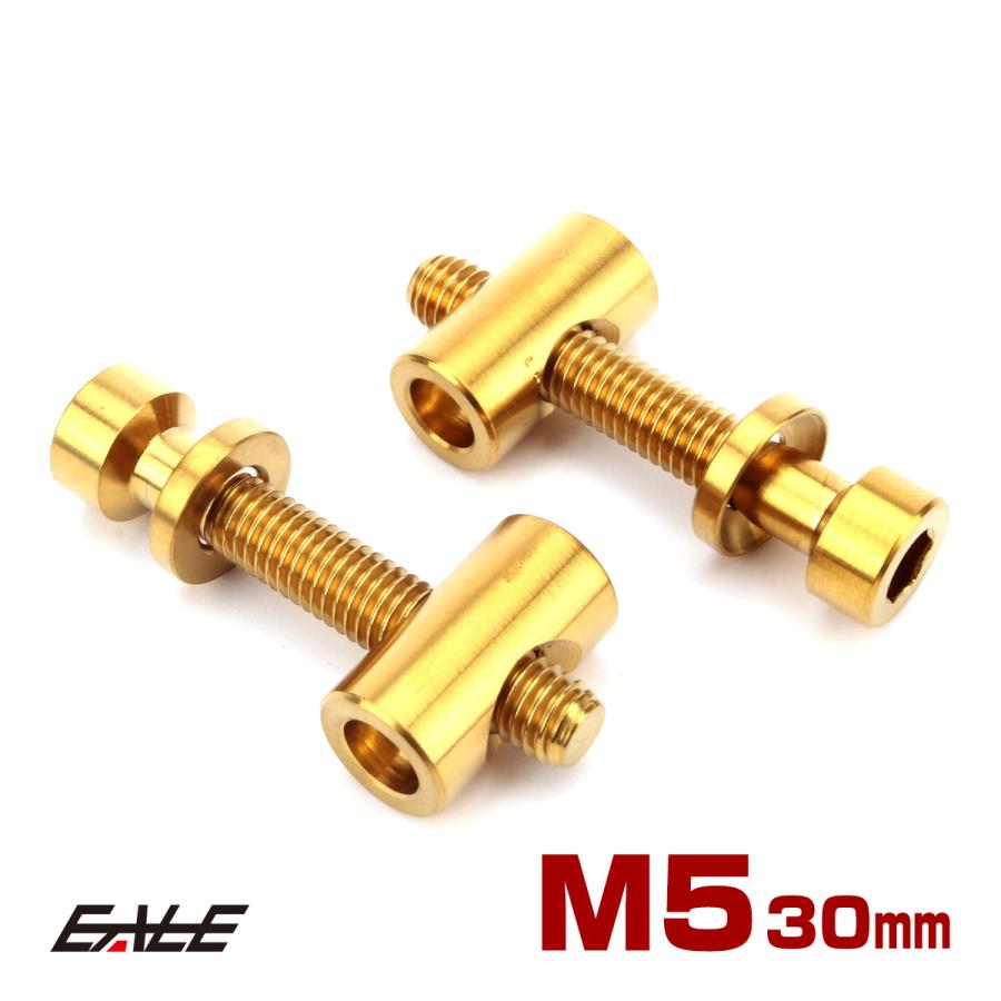 シートポスト用 固定ボルト M5 30mm チタン トムソン対応  ゴールド 自転車 2個セット JA472 | ブランド登録なし