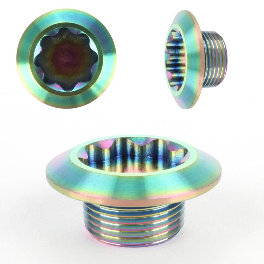 クランクアーム 固定ボルト M15×8mm P1.0 チタン 取り付けボルト レインボー 自転車 JA495 | ブランド登録なし | 02