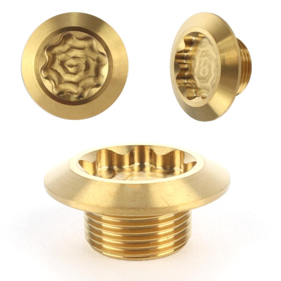 クランクアーム 固定ボルト M15×8mm P1.0 チタン 取り付けボルト ゴールド 自転車 JA496 | ブランド登録なし | 02