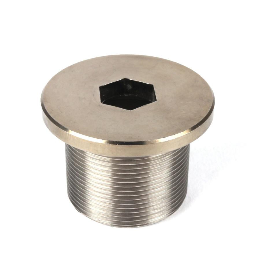 ダホン DAHON等に ステアリングポスト M24×20mm P1.0 チタン 取り付けボルト シルバー 自転車 JA500 | ブランド登録なし | 02