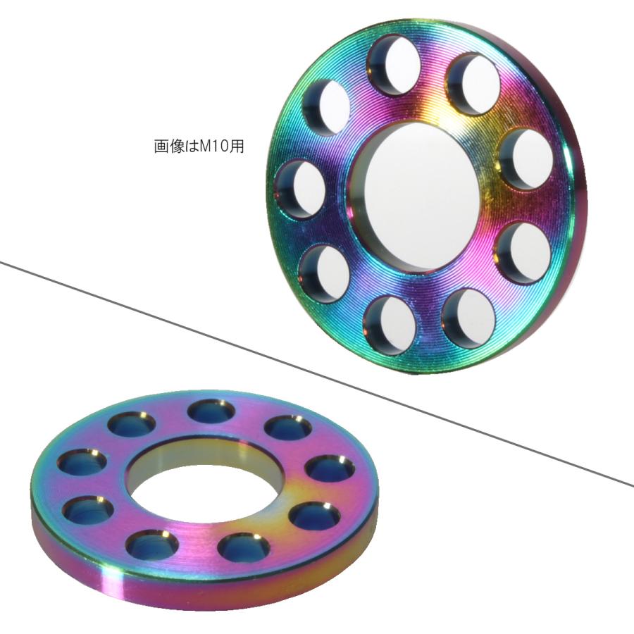 チタンワッシャーM10 外径23mm 平ワッシャー ライトカラー 焼きチタン風 フラットワッシャー ホール JA508 | ブランド登録なし | 01