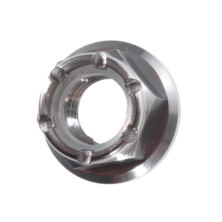 チタンナット M10 P1.25 六角ナット フランジ付き ナイロンナット ゆるみ防止に チタン原色 JA527 | ブランド登録なし | 01