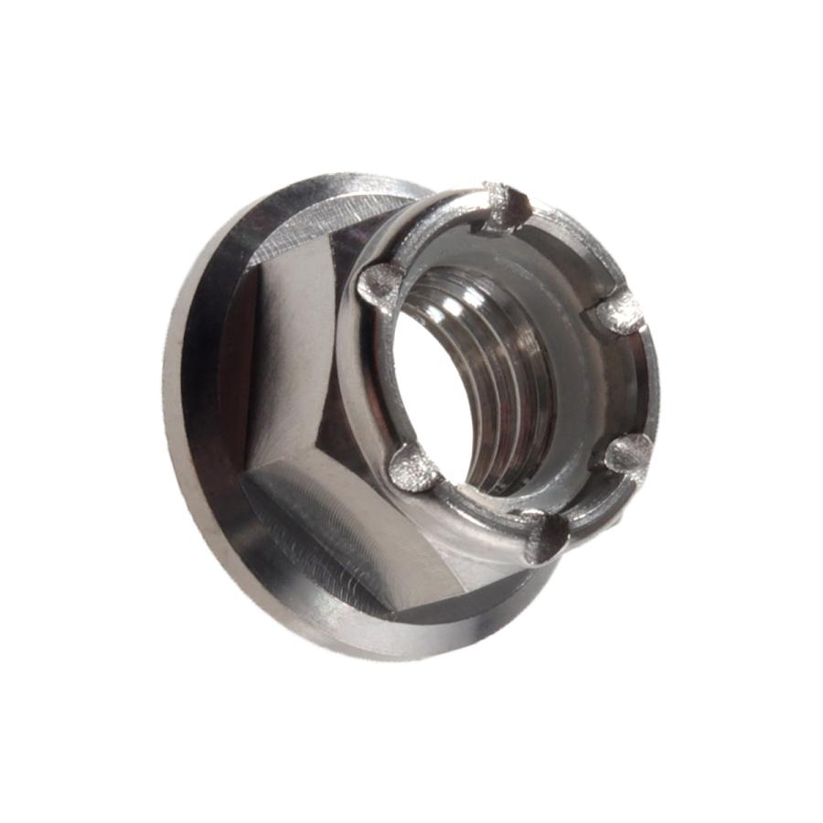 チタンナット M10 P1.25 六角ナット フランジ付き ナイロンナット ゆるみ防止に チタン原色 JA527 | ブランド登録なし | 03