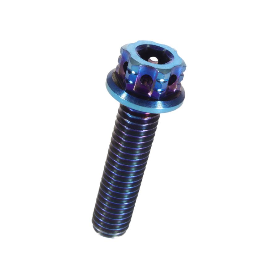 チタンボルト M6×25mm P1.00 六角ボルト フランジ付き 六角穴 焼きチタン風 JA542 | ブランド登録なし | 03