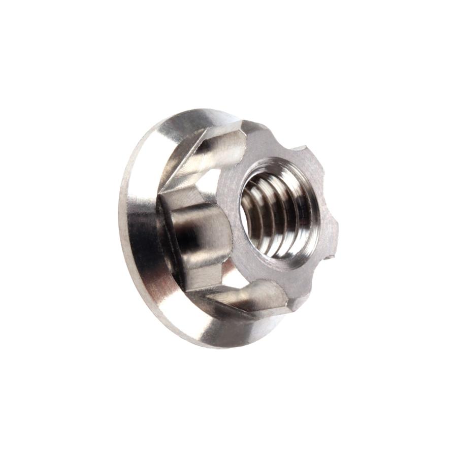 チタンナット M6 P1.0 64 六角ナット フランジ付 シルバー チタン原色 カッティング JA565 | ブランド登録なし | 03