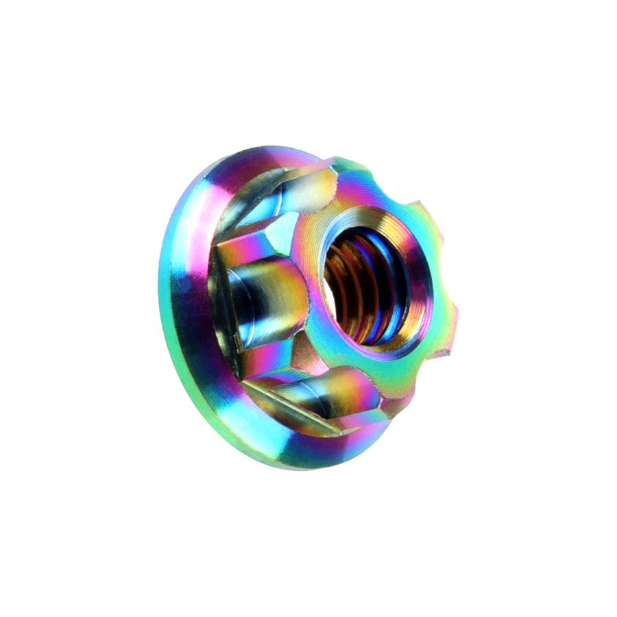 チタンナット M6 P1.0 64 六角ナット フランジ付 レインボー ライトカラー カッティング JA566 | ブランド登録なし | 03