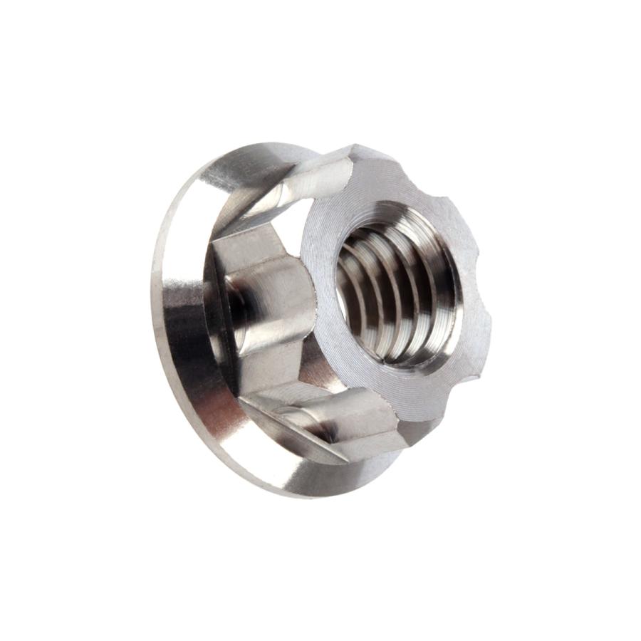 チタンナット M8 P1.25 64 六角ナット フランジ付 シルバー チタン原色 カッティング JA568 | ブランド登録なし | 03