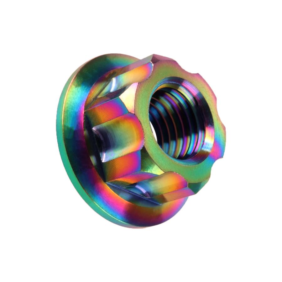 チタンナット M10 P1.25 64 六角ナット フランジ付 レインボー ライトカラー カッティング JA572 | ブランド登録なし | 03