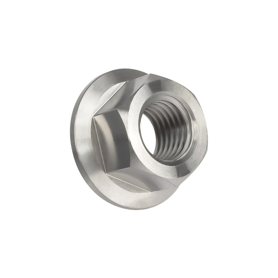 チタンナット M6 P1.0 六角ナット フランジ付き セレート無し シルバー チタン原色 JA596 | ブランド登録なし | 03