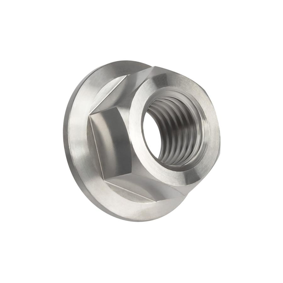 チタンナット M8 P1.25 六角ナット フランジ付き セレート無し シルバー チタン原色 JA597 | ブランド登録なし | 03