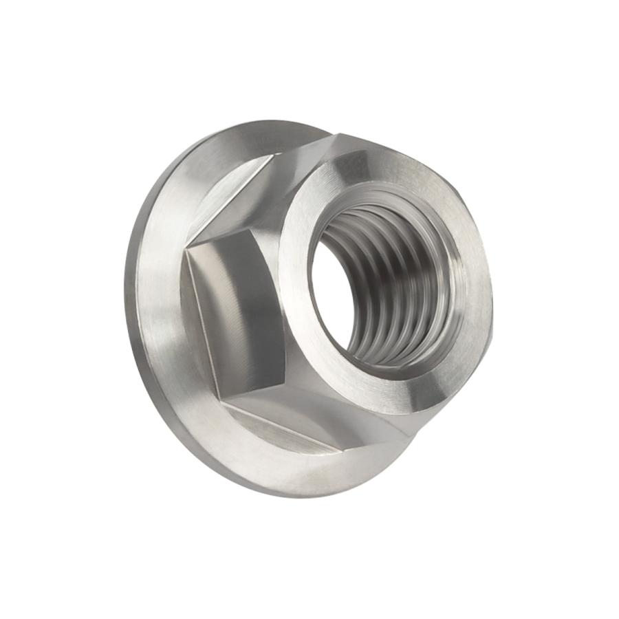 チタンナット M10 P1.25 六角ナット フランジ付き セレート無し シルバー チタン原色 JA598 | ブランド登録なし | 03