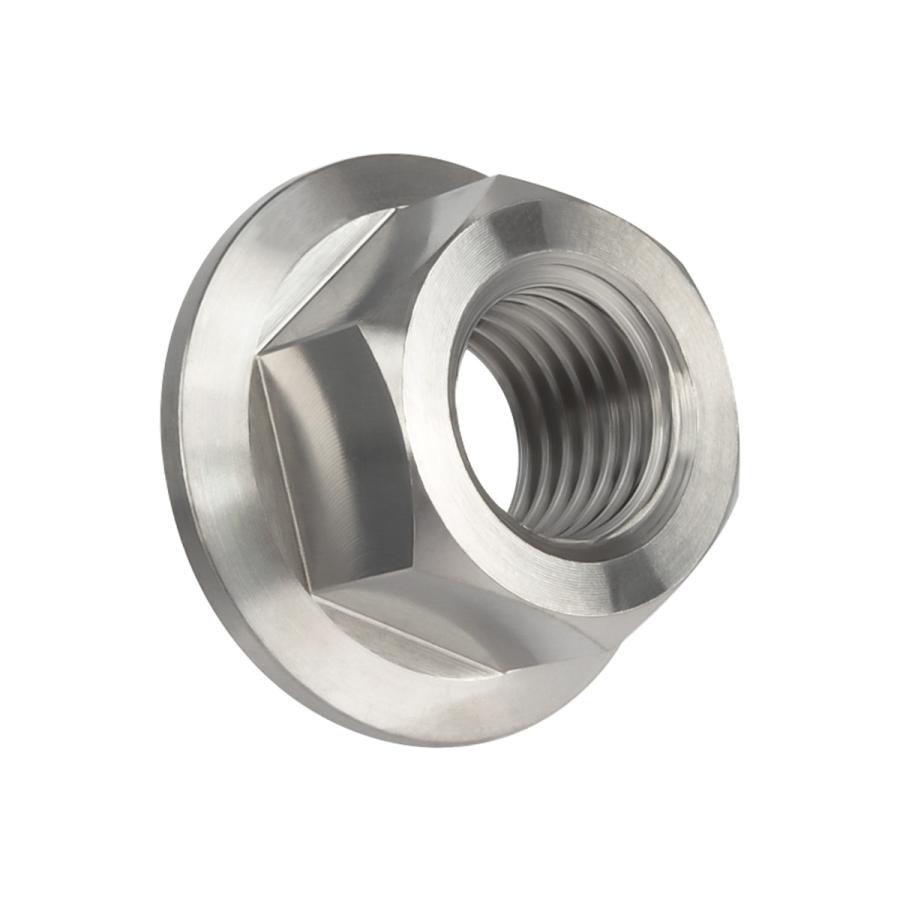 チタンナット M14 P1.5 六角ナット フランジ付き セレート無し シルバー チタン原色 JA602 | ブランド登録なし | 03