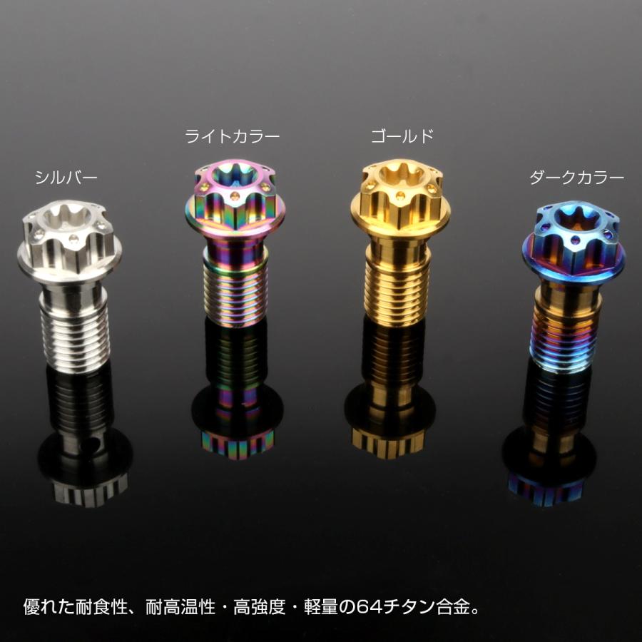 64チタン製 バンジョーボルト シングル M10 P1.00 トルクス穴 シルバー チタン原色 JA608 | ブランド登録なし | 03