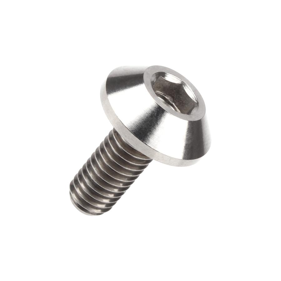 チタンボルト M6 P1.0 15mm ボタンボルト 六角穴付き シルバー JA616 | ブランド登録なし | 04