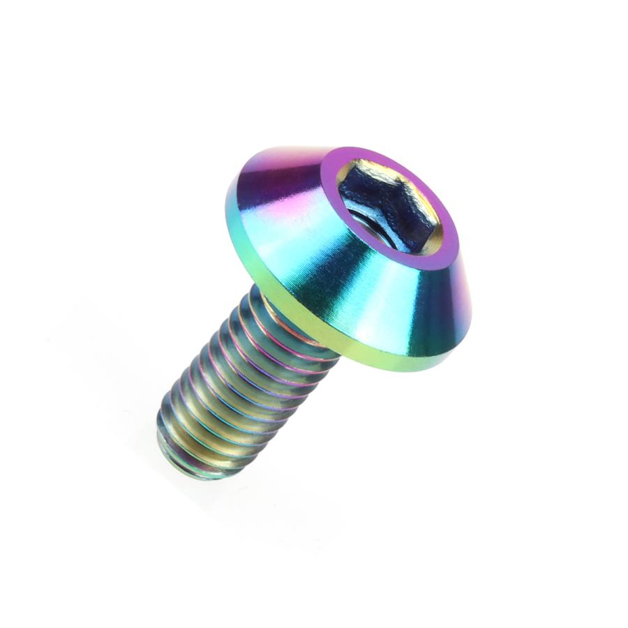 チタンボルト M6 P1.0 15mm ボタンボルト 六角穴付き チタンカラー JA617 | ブランド登録なし | 04