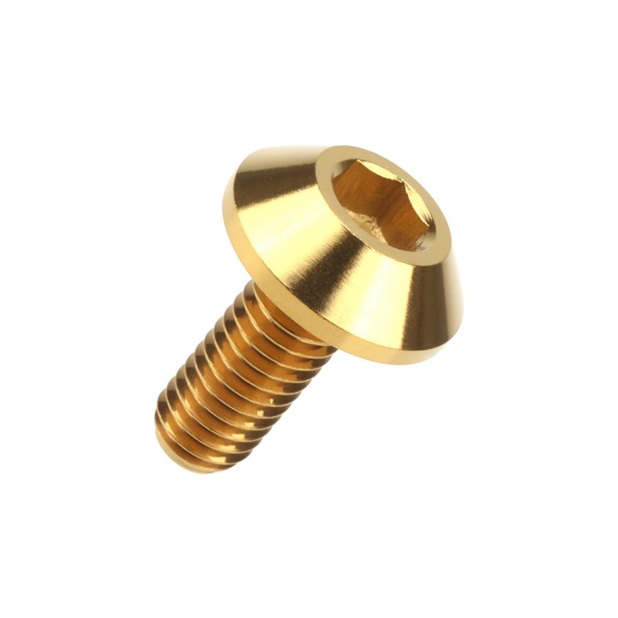 チタンボルト M6 P1.0 15mm ボタンボルト 六角穴付き ゴールド JA618 | ブランド登録なし | 04