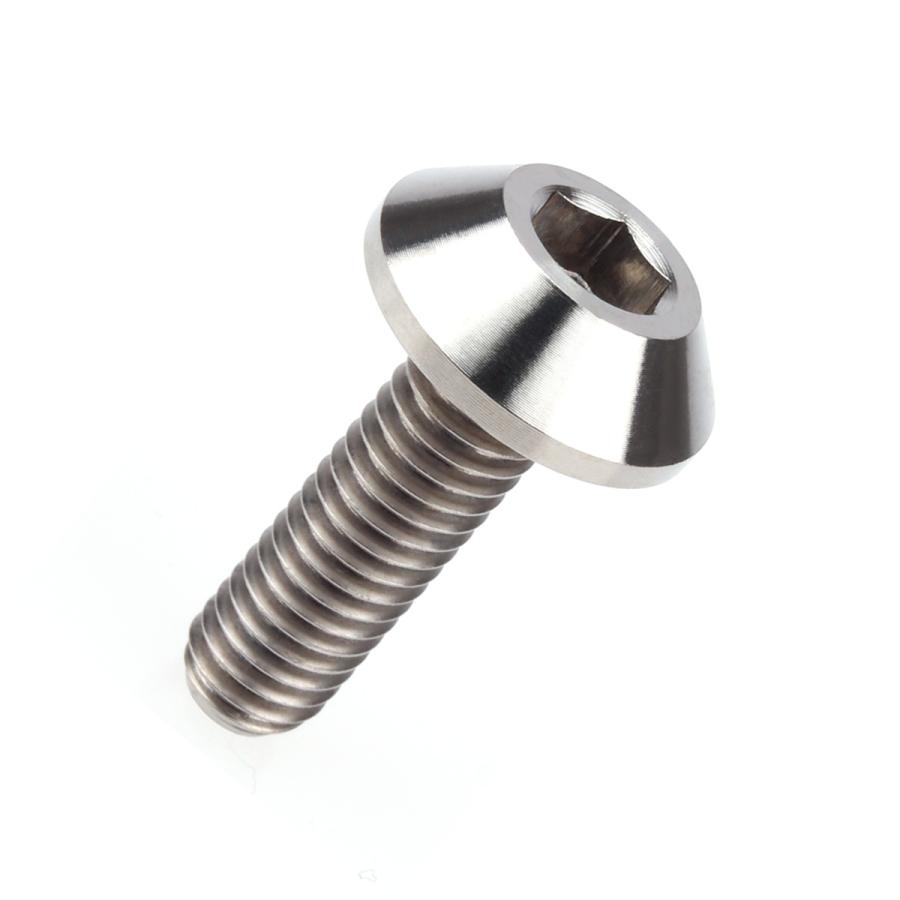 チタンボルト M6 P1.0 20mm ボタンボルト 六角穴付き シルバー JA619 | ブランド登録なし | 04