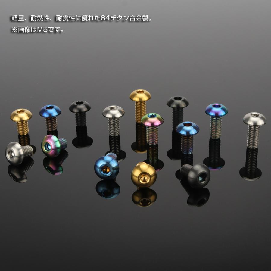 チタンボルト M4×6mm P0.7 ボタンボルト 六角穴 シルバー原色 JA689 | ブランド登録なし | 03