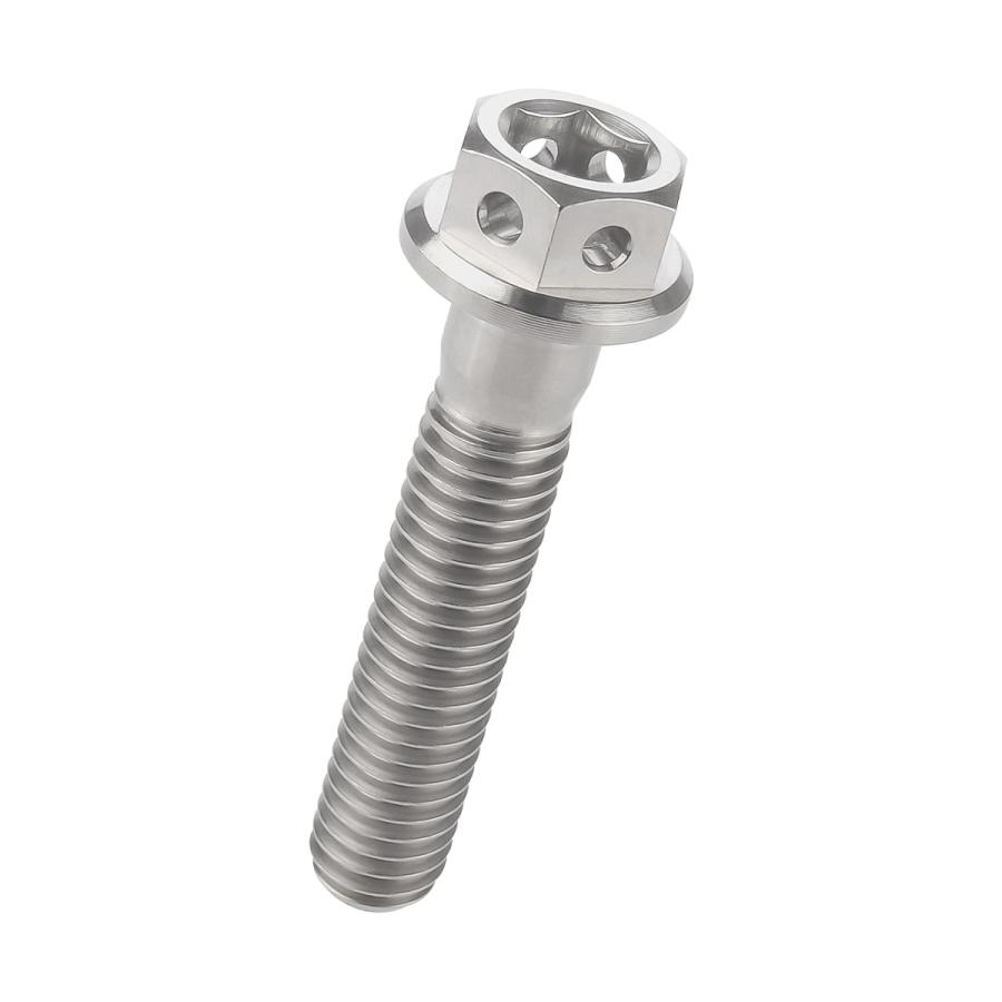 チタンボルト M6×30mm P1.0 六角ボルト 六角穴付き フランジ付き シルバー デザイン JA731 | ブランド登録なし | 05