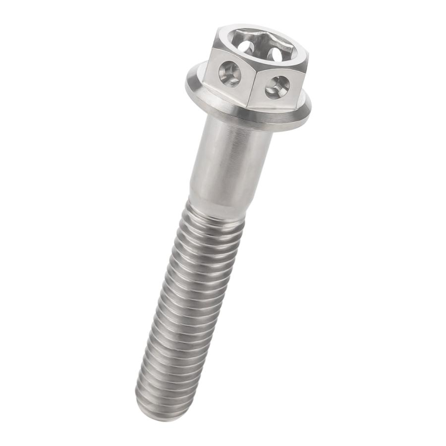 チタンボルト M6×35mm P1.0 六角ボルト 六角穴付き フランジ付き シルバー デザイン JA733 | ブランド登録なし | 05