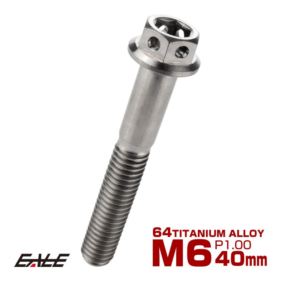 チタンボルト M6×40mm P1.0 六角ボルト フランジ付き 六角穴付きボルト