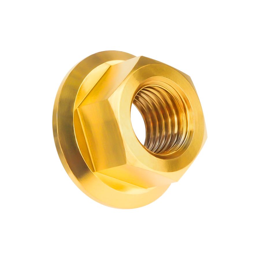 チタンナット M10 P1.25 六角ナット フランジ付き セレート無し ゴールド JA808 | ブランド登録なし | 03