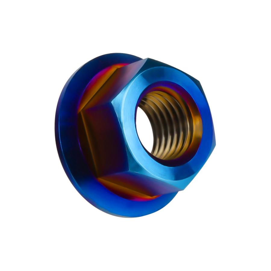 チタンナット M10 P1.25 六角ナット フランジ付き セレート無し 焼きチタン JA809 | ブランド登録なし | 03