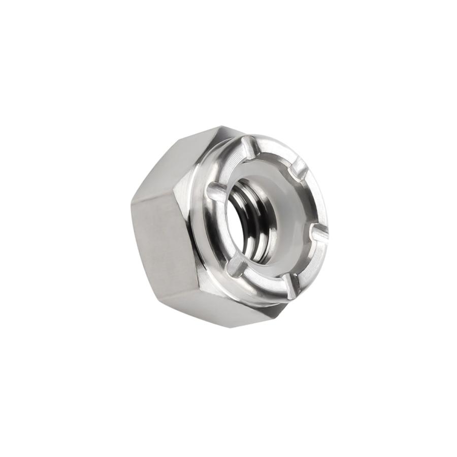 チタンナット M6 P1.0 ナイロンナット ゆるみ防止 六角ナット シルバー JA944 | ブランド登録なし | 06